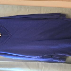 Women's Blue Sweater Dress With Pockets